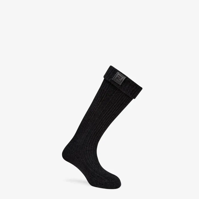 Fendi Socks Socks Black Wool Socks 8211 Men