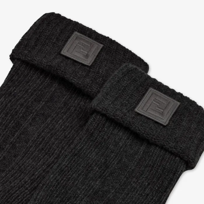 Fendi Socks Socks Black Wool Socks 8211 Men