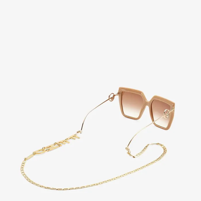 Fendi Sunglasses Fendigraphy Glasses Chain Goldcolored Necklace 8211 Women
