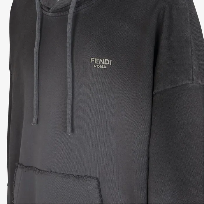 Fendi Sweatshirts Sweatshirt Gray Jersey Sweatshirt 8211 Men