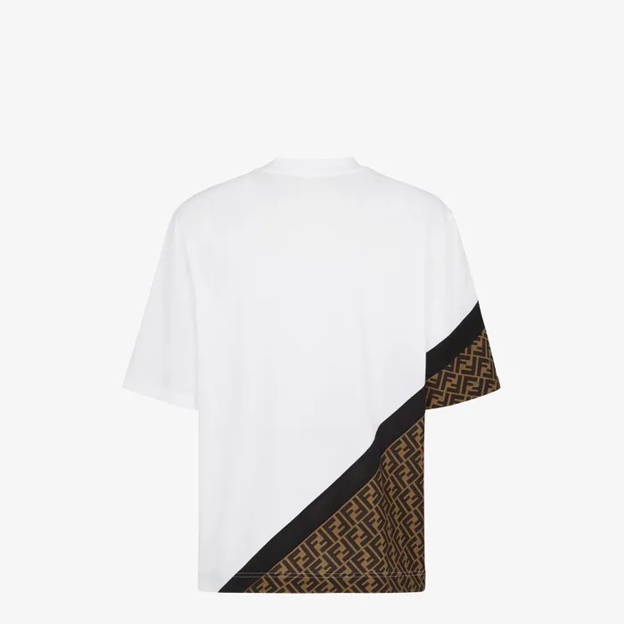 Fendi Tshirts and Polos Tshirt White Jersey Tshirt 8211 Men