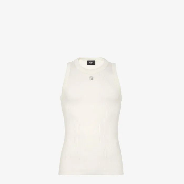 Fendi Tshirts and Polos Top White Cotton Top 8211 Men
