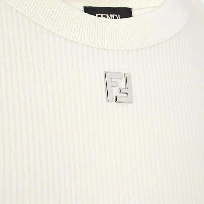 Fendi Tshirts and Polos Top White Cotton Top 8211 Men