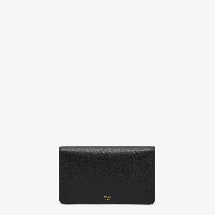 Fendi Wallets On Chain FF Diamonds Wallet On Chain Black Leather Wallet 8211 Women
