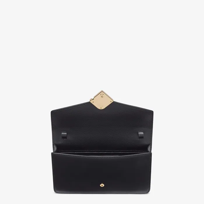 Fendi Wallets On Chain FF Diamonds Wallet On Chain Black Leather Wallet 8211 Women