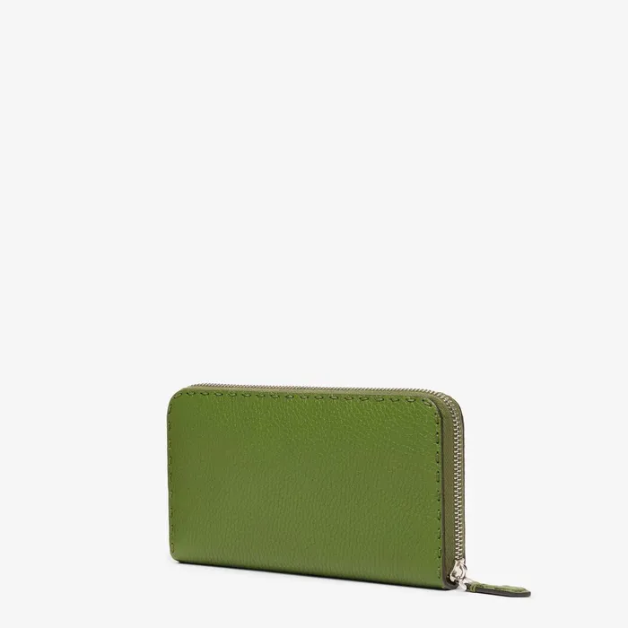 Fendi Wallets ZipperAround Selleria Green Selleria Wallet With 164 Handsewn Stitches 8211 Men
