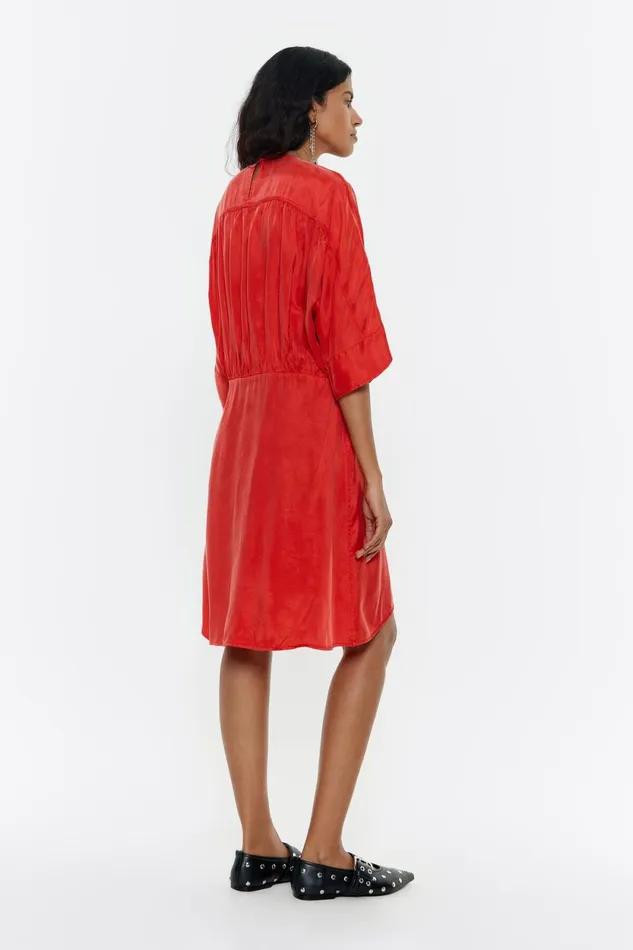 Fitted Flared Dress Red Women Bimba Y Lola Dresses And Jumpsuits Fitted Flared Dress Red Women Bimba Y Lola Dresses And Jumpsuits