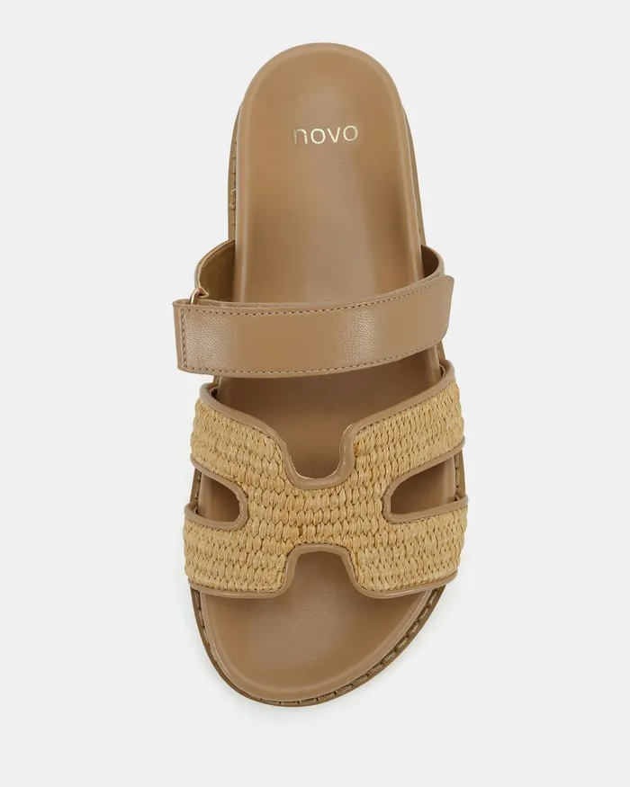 Flat Sandals SLOTHY RAFFIA Sandals 8211 NOVO Shoes Women