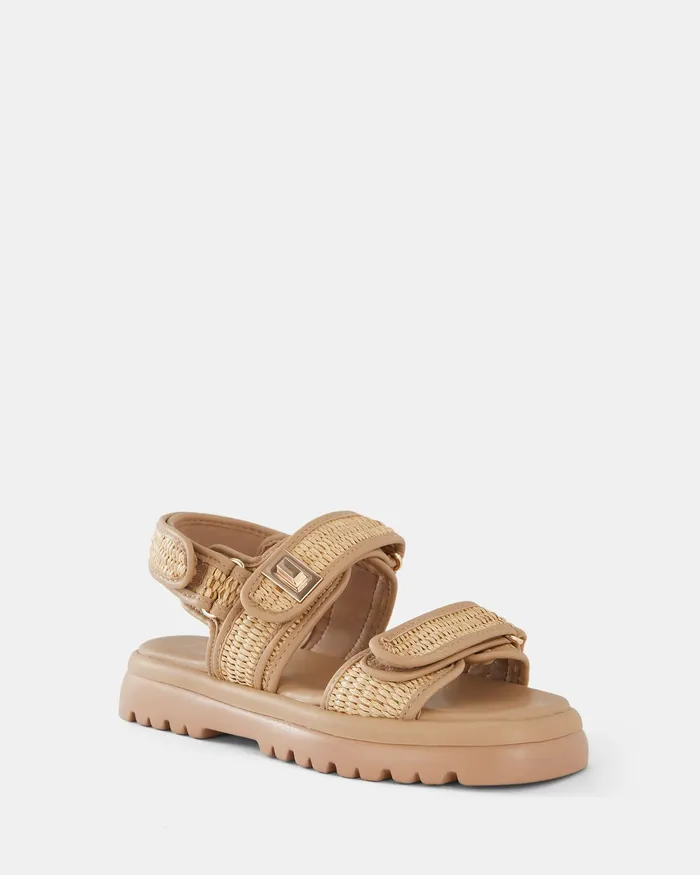 Flat Sandals TOBIAS RAFFIA Strappy Sandals NOVO Shoes Women