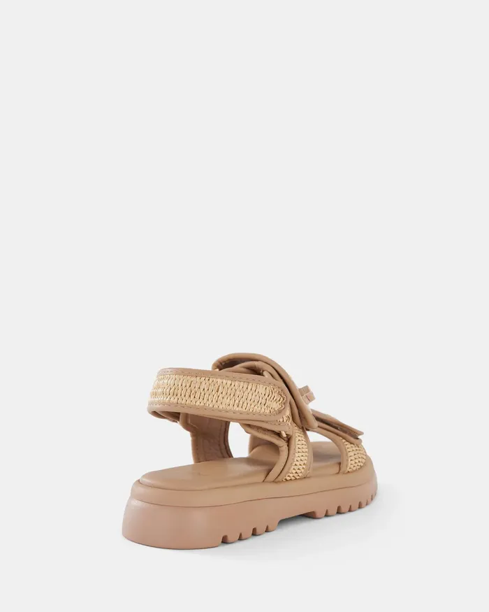 Flat Sandals TOBIAS RAFFIA Strappy Sandals NOVO Shoes Women