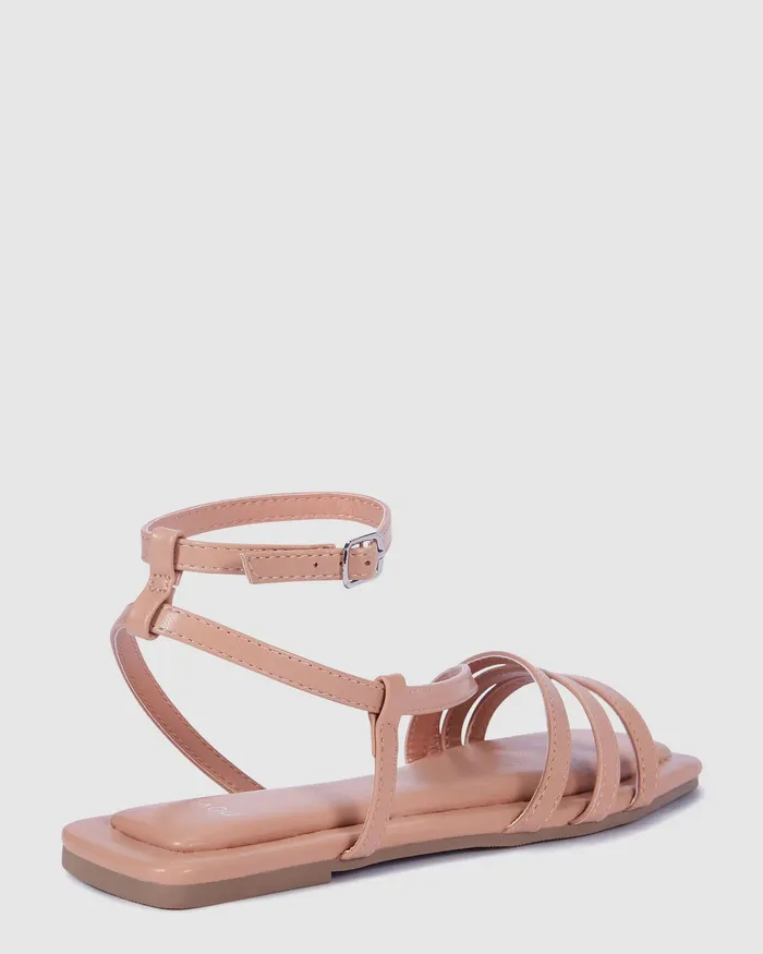Flat Sandals Women NOVO Shoes TAHIRA CAMEL