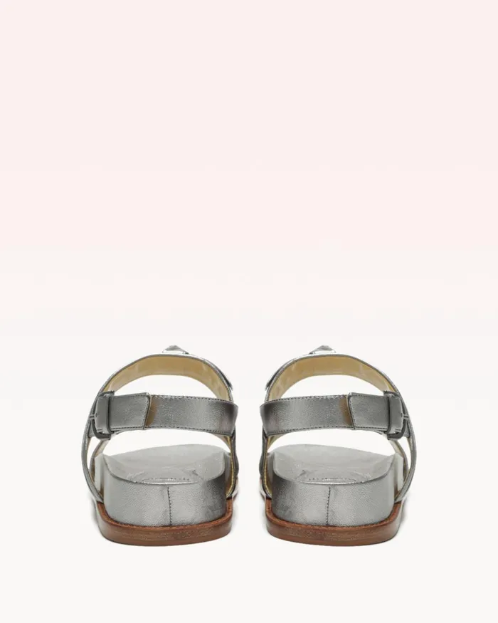 Flats Women Alexandre Birman Alexandre Birman Clarita Sport Sandal 8211 Silver Flat Sandals 8211 Luxury Comfortable Sandals Graphite