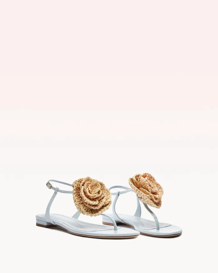 Flats Women Alexandre Birman Sadie Flower Flat Serene Blue