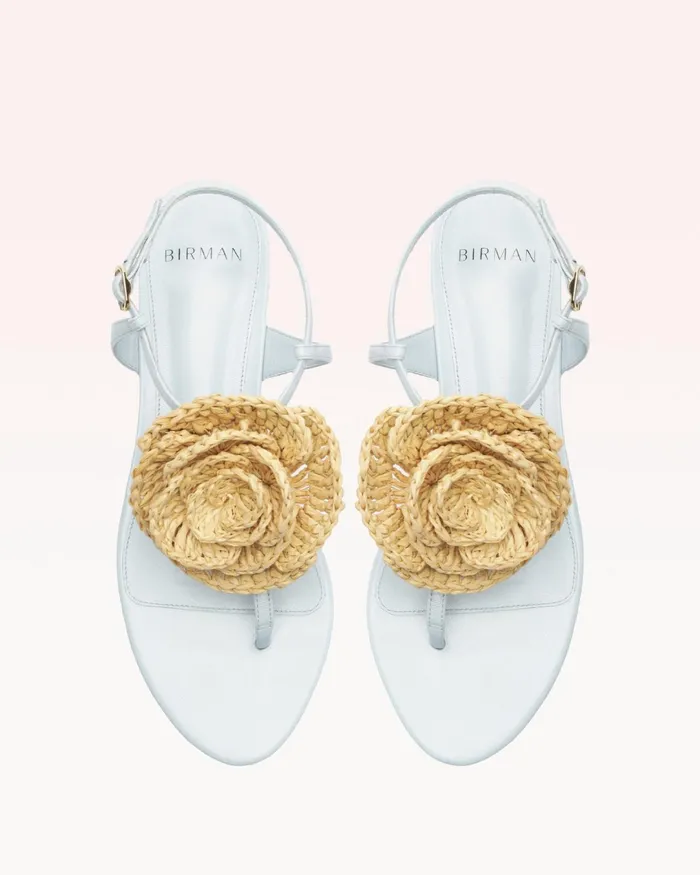 Flats Women Alexandre Birman Sadie Flower Flat Serene Blue