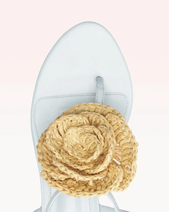 Flats Women Alexandre Birman Sadie Flower Flat Serene Blue