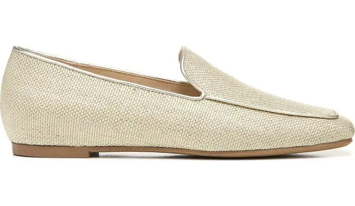 Flats Women Franco Sarto Franco Averly 2 Loafer Pale Gold Raffia