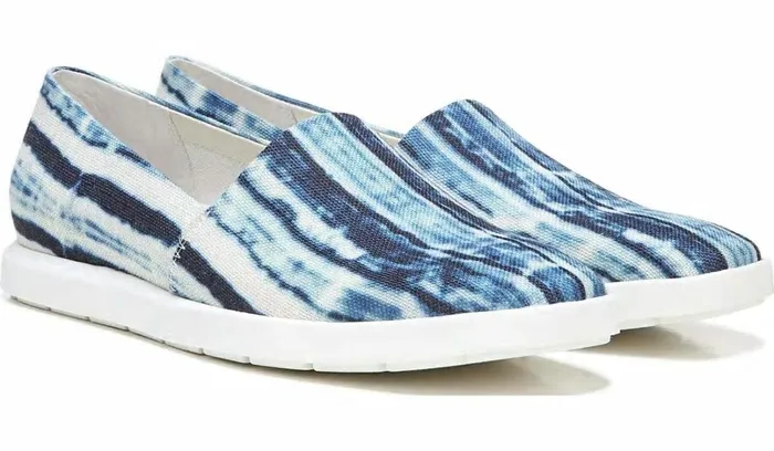 Flats Women Franco Sarto Franco Bonza Slip On Blue Canvas