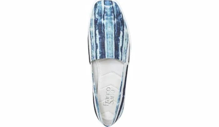 Flats Women Franco Sarto Franco Bonza Slip On Blue Canvas