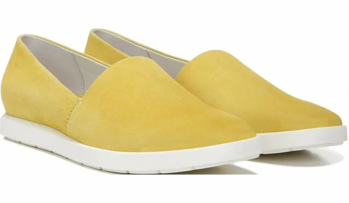 Flats Women Franco Sarto Franco Bonza Slip On Bright Yellow Suede