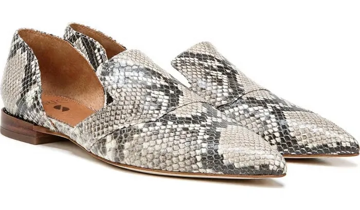 Flats Women Franco Sarto Sarto Toby D039Orsay Flat Roccia Snake Print Leather