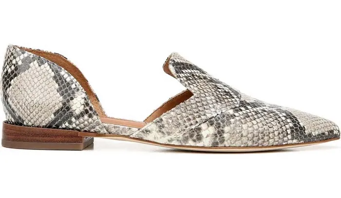 Flats Women Franco Sarto Sarto Toby D039Orsay Flat Roccia Snake Print Leather