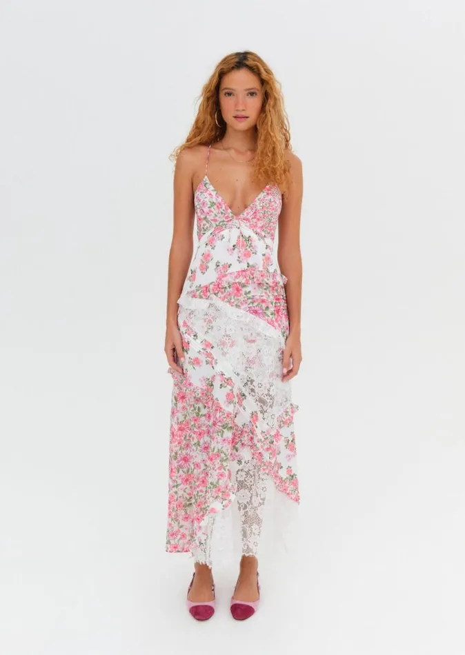 For Love and Lemons Dresses Rosalyn Maxi Dress Pink 8211 Women