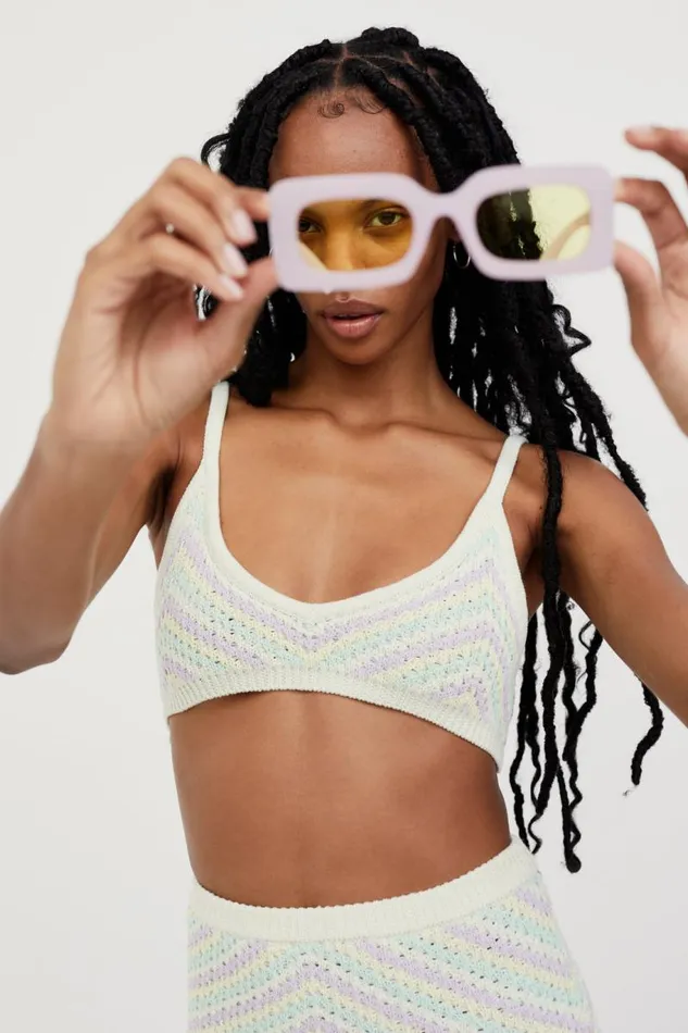 For Love and Lemons Knitwear Corinna Bralette Lavender 8211 Women