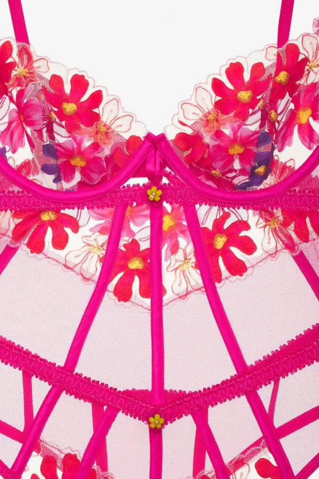 For Love and Lemons Lingerie Anemone Floral Teddy Pink 8211 Women For Love and Lemons Lingerie Anemone Floral Teddy Pink 8211 Women