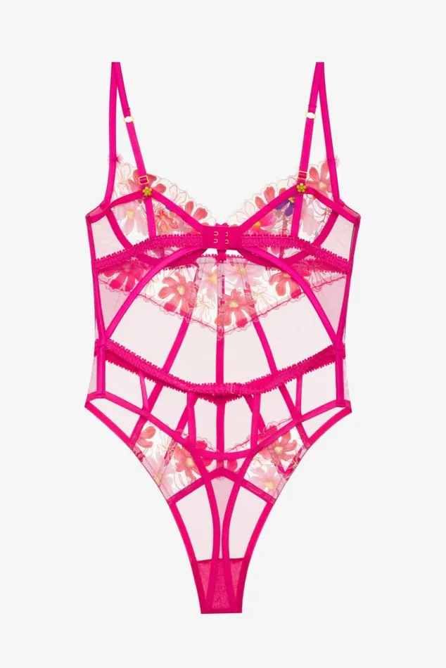 For Love and Lemons Lingerie Anemone Floral Teddy Pink 8211 Women For Love and Lemons Lingerie Anemone Floral Teddy Pink 8211 Women
