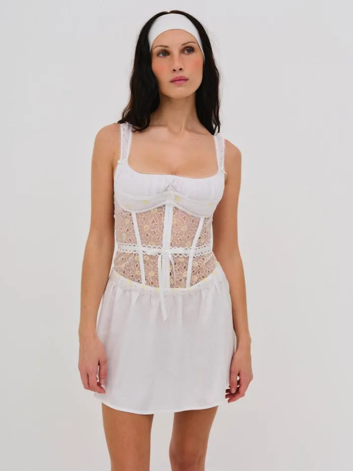 For Love and Lemons Lingerie Christy Slip Dress White 8211 Women