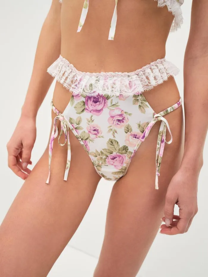 For Love and Lemons Lingerie Mary Rose HighWaist Panty Pink 8211 Women