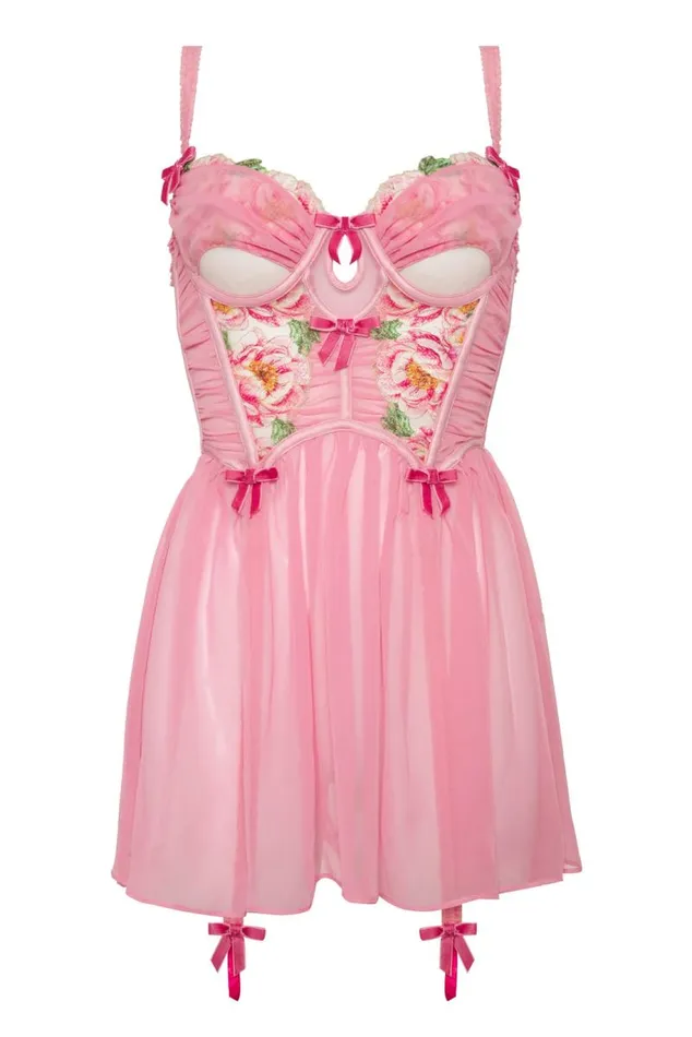 For Love and Lemons Lingerie Needle Point Roses Slip Dress Pink 8211 Women For Love and Lemons Lingerie Needle Point Roses Slip Dress Pink 8211 Women