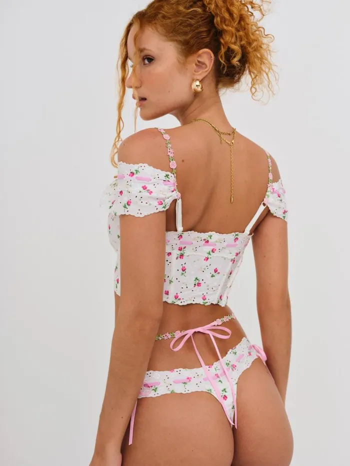 For Love and Lemons Lingerie Xander Thong Panty White 8211 Women For Love and Lemons Lingerie Xander Thong Panty White 8211 Women