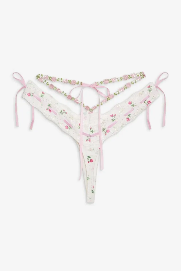 For Love and Lemons Lingerie Xander Thong Panty White 8211 Women For Love and Lemons Lingerie Xander Thong Panty White 8211 Women