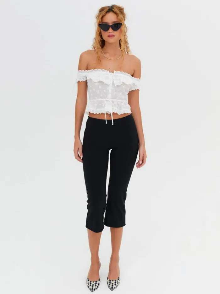 For Love and Lemons Tops Marlowe OffShoulder Top White 8211 Women For Love and Lemons Tops Marlowe OffShoulder Top White 8211 Women