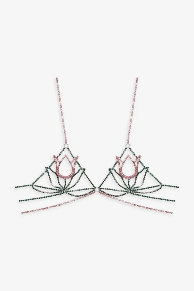 For Love and Lemons Tops Tulip Rhinestone Bralette Pink 8211 Women For Love and Lemons Tops Tulip Rhinestone Bralette Pink 8211 Women