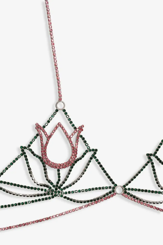 For Love and Lemons Tops Tulip Rhinestone Bralette Pink 8211 Women For Love and Lemons Tops Tulip Rhinestone Bralette Pink 8211 Women