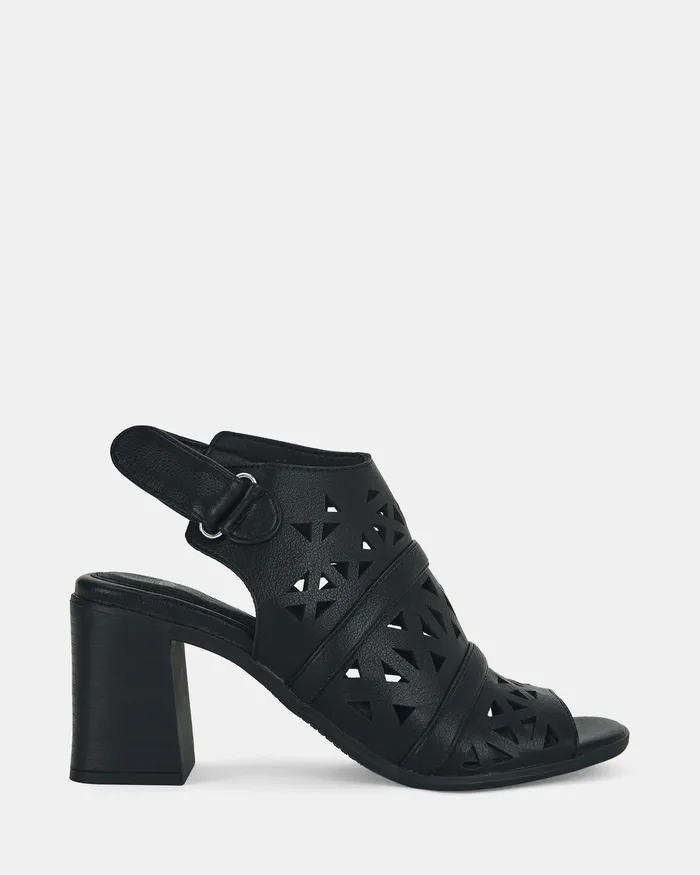 FRASER BLACK Women Block Heels NOVO Shoes