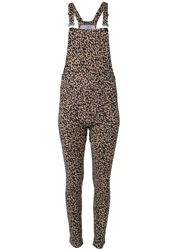 FRENCH TERRY OVERALLS Brown Multi Women VENUS Jumpsuits