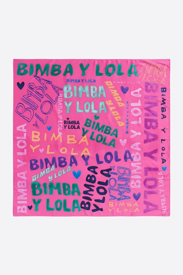 Fuchsia Watercolor Logos Scarf Fuchsia Women Bimba Y Lola Scarves