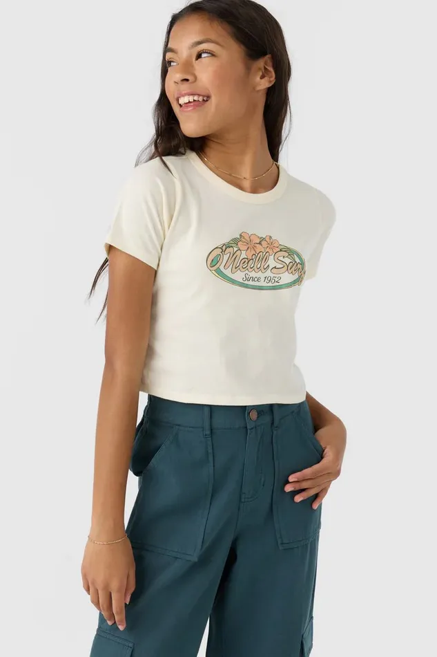 GIRL039S BEACHY BLOOM TEE Winter White Kids O039NEILL Girl039S Clothing