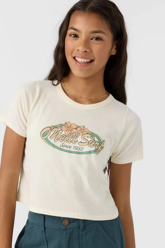 GIRL039S BEACHY BLOOM TEE Winter White Kids O039NEILL Girl039S Clothing