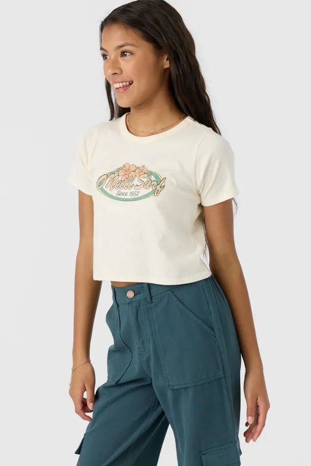 GIRL039S BEACHY BLOOM TEE Winter White Kids O039NEILL Girl039S Clothing