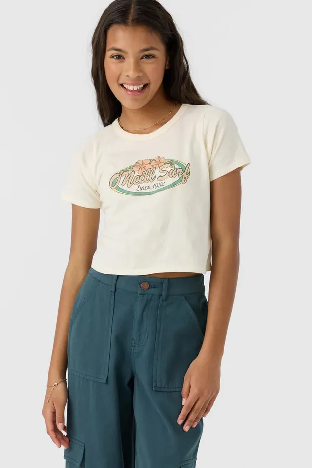 GIRL039S BEACHY BLOOM TEE Winter White Kids O039NEILL Girl039S Clothing