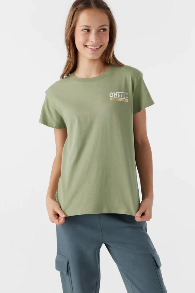 GIRL039S HIDEOUT TEE Oil Green Kids O039NEILL Girl039S Clothing
