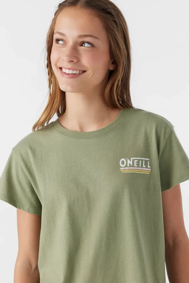 GIRL039S HIDEOUT TEE Oil Green Kids O039NEILL Girl039S Clothing