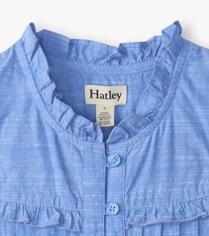 Girls Chambray Pintuck Dress Hatley