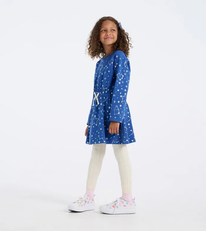 Girls Constellations Waist Terry Dress Hatley