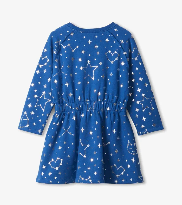 Girls Constellations Waist Terry Dress Hatley