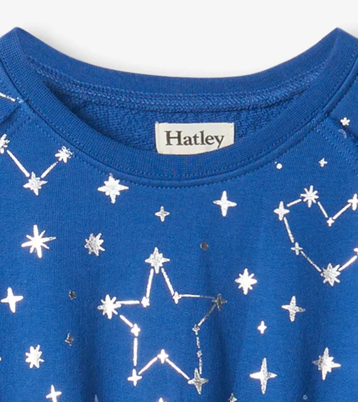 Girls Constellations Waist Terry Dress Hatley